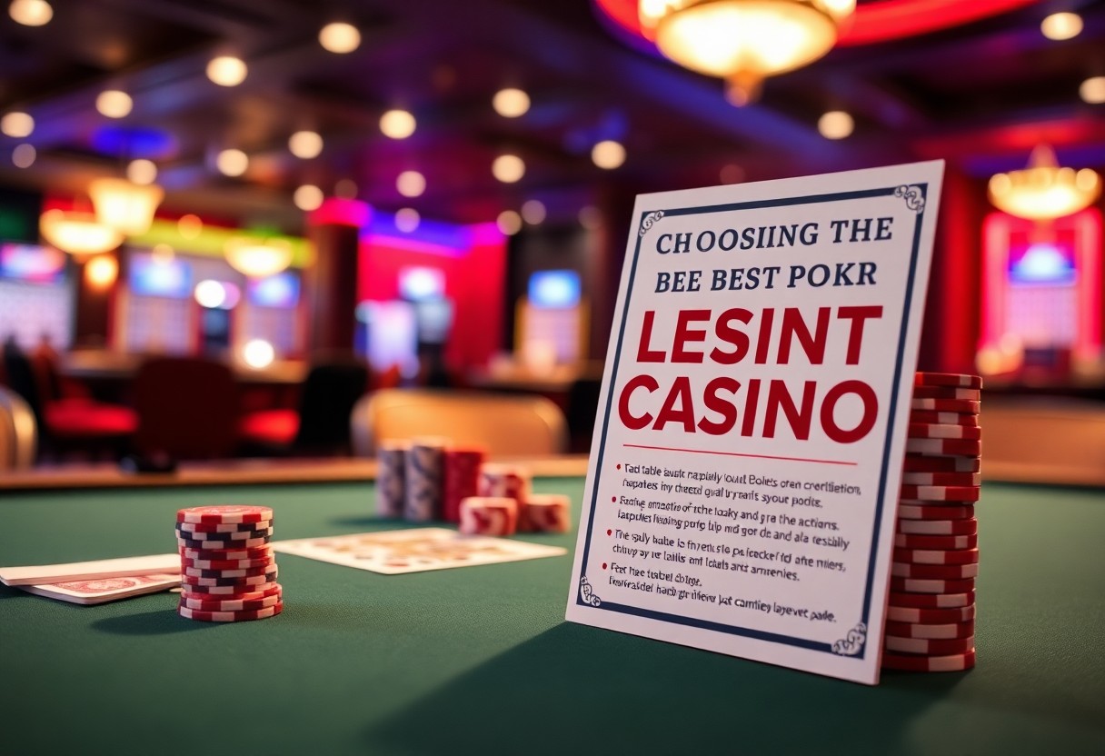 How To Choose The Best Casino For Poker?